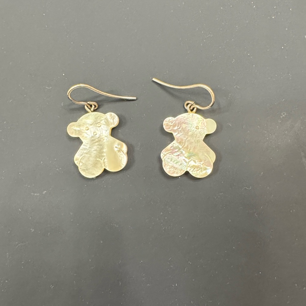 Tous Mother of Pearl and sterling silver Bear Earrings